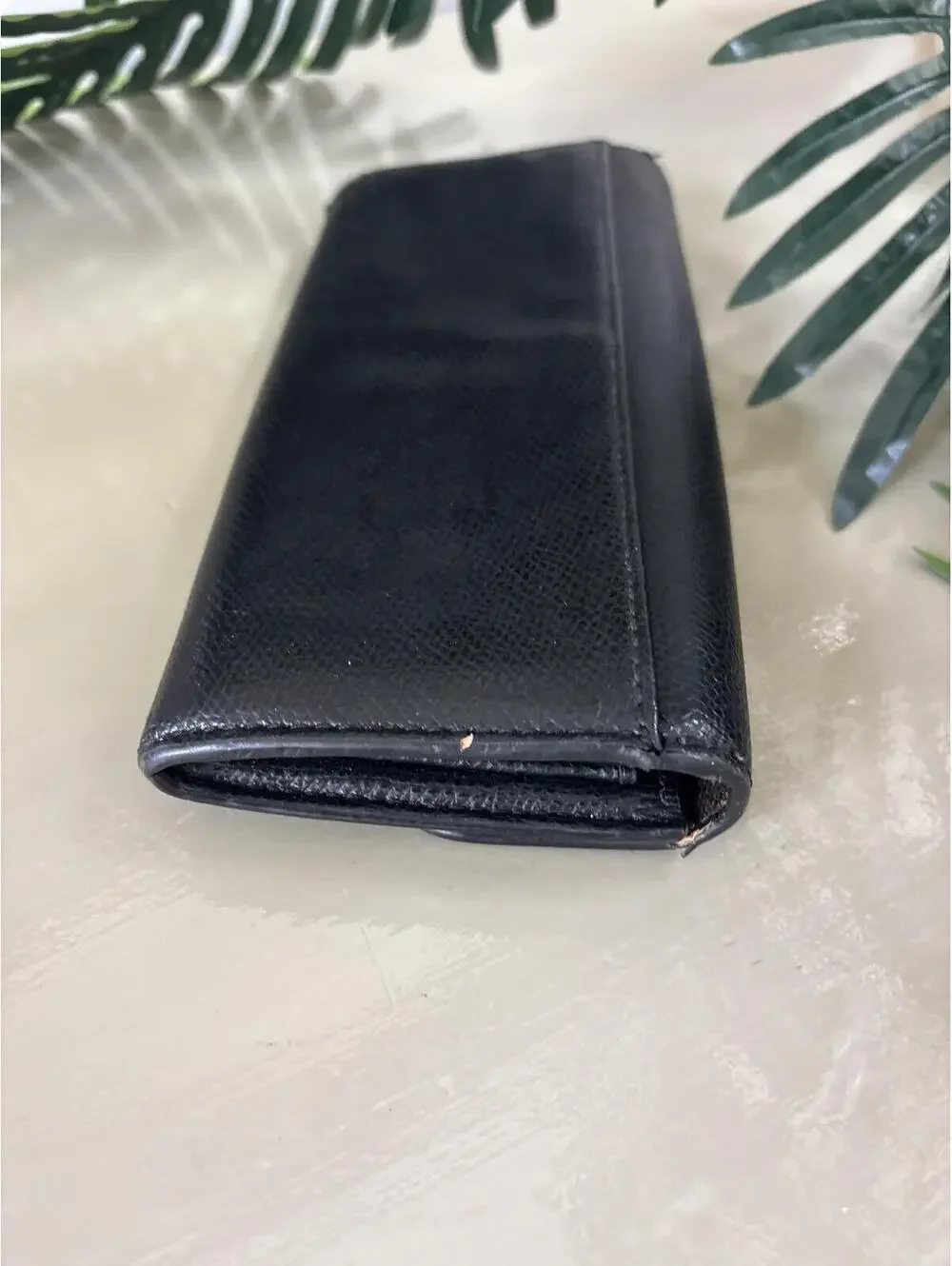 Coach Black Leather Continental Wallet Purse Ladies Vintage
